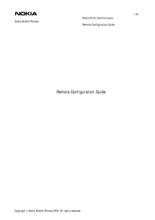 Nokia COMMUNICATOR 9210i Remote Configuration Manual