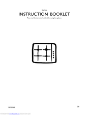 Electrolux EHG 675 Instruction Booklet