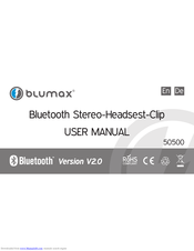 Blumax Bluetooth Stereo-Headset-Clip User Manual