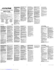 Alpine HCE-C157D Owner's Manual