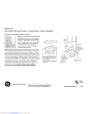 GE Profile PP945SM Dimension Manual