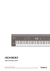 Roland RD-800 Manual