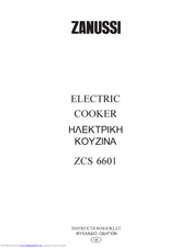 ZANUSSI ZCS 6601 Instruction Booklet