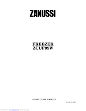 ZANUSSI ZCUF99W Instruction Booklet