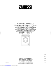 ZANUSSI F 1002 V Instruction Booklet