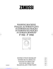 ZANUSSI F 832 Instruction Booklet