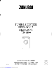 ZANUSSI TD4100 Instruction Booklet