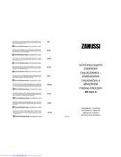 ZANUSSI ZD16/4O Instruction Booklet
