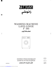 ZANUSSI F503 Instruction Booklet