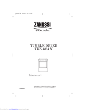 Zanussi Electrolux TDE 4234 W Instruction Booklet