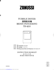 ZANUSSI TD 4213 W Instruction Booklet