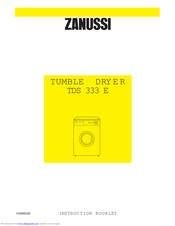 ZANUSSI TDS333E Instruction Booklet