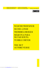 ZANUSSI TDS 360 T Instruction Booklet