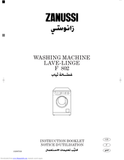 ZANUSSI F802 Instruction Booklet