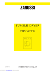 ZANUSSI TDS372TW Instruction Booklet