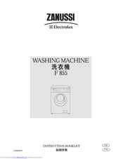 Zanussi Electrolux F855 Instruction Booklet