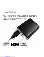 Brookstone 92-Hour Rechargeable Battery User Manual