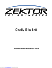 Zektor CLARITY ELITE 8X8 User Manual