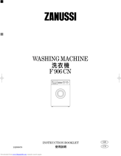ZANUSSI F906CN Instruction Booklet