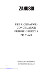 ZANUSSI ZD 23/6 R Instruction Booklet