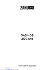 Zanussi ZGG649 Instruction Booklet