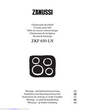 Zanussi ZKF 650 LN Installation And Operating Instructions Manual