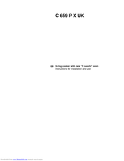 Merloni C 659 P X UK Instructions For Installation And Use Manual