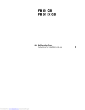 Ariston FB 51 IX GB Manuals | ManualsLib