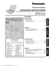 Panasonic Toughbook CF-47K4CJAAM Operating Instructions Manual