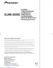 Pioneer DJM-2000 Operating Instructions Manual