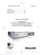 philips DVDR3350H/55 User Manual