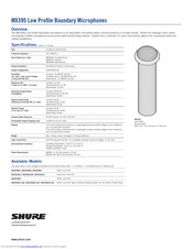 Shure Microflex MX395B/BI-LED Quick Manual