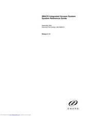 Zhone 891830 System Reference Manual