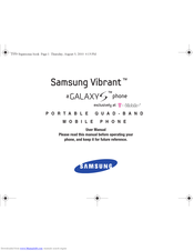 Samsung Vibrant User Manual