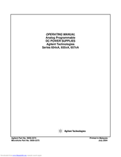Agilent Technologies 657xA Series Operating Manual