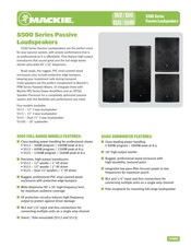 Mackie S518S Quick Manual