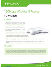 Tp-link TL-WR720N Manuals