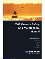 Polaris 2003 Freedom Owner's Safety And Maintenance Manual