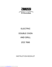 Zanussi ZCE 7690 Instruction Booklet