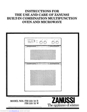 Zanussi FBI 533/31 W Instructions For The Use And Care
