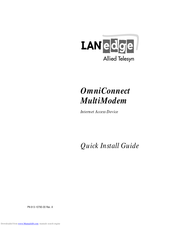Allied Telesis LANEDGE OmniConnect MultiModem Quick Install Manual
