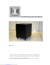 Final Sound Final S95 User Manual