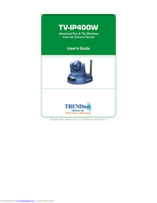TRENDnet TV-IP400W - Wireless Advanced Pan User Manual