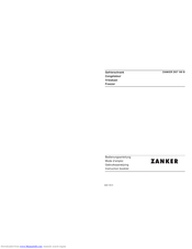 Zanker ZKF 180 B Instruction Booklet