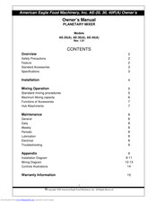 American Eagle AE-30(A) Owner's Manual
