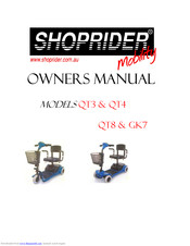 Shoprider QT4 Owner's Manual