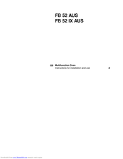 Ariston FB 52 IX AUS Manuals | ManualsLib