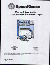 Speed Queen AGM679 Use And Care Manual