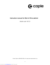 Caple Wi153 Instruction Manual