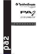 Rockford Fosgate PA2 Manual